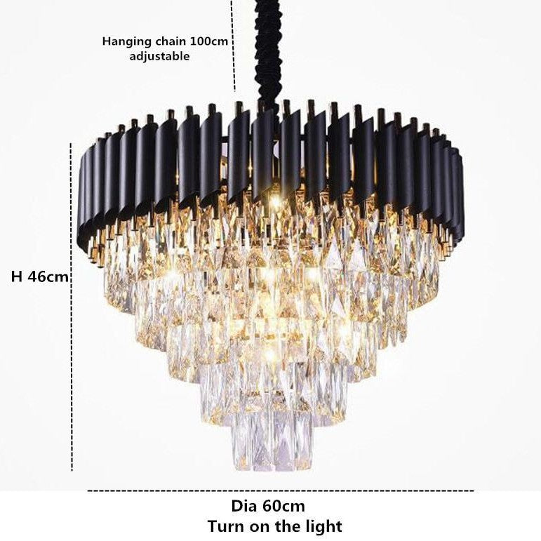 Denise Bobon Conical Crystal Chandelier