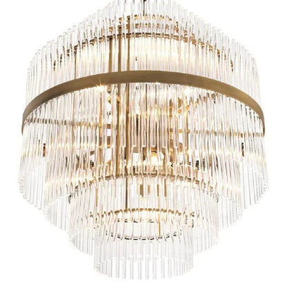 Light Luxury Modern Round Multi-tiered Crystal Chandelier