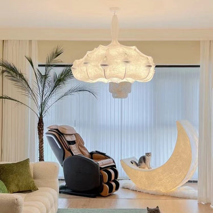 Alien Cloud - French Cream Silk Pendant Chandelier