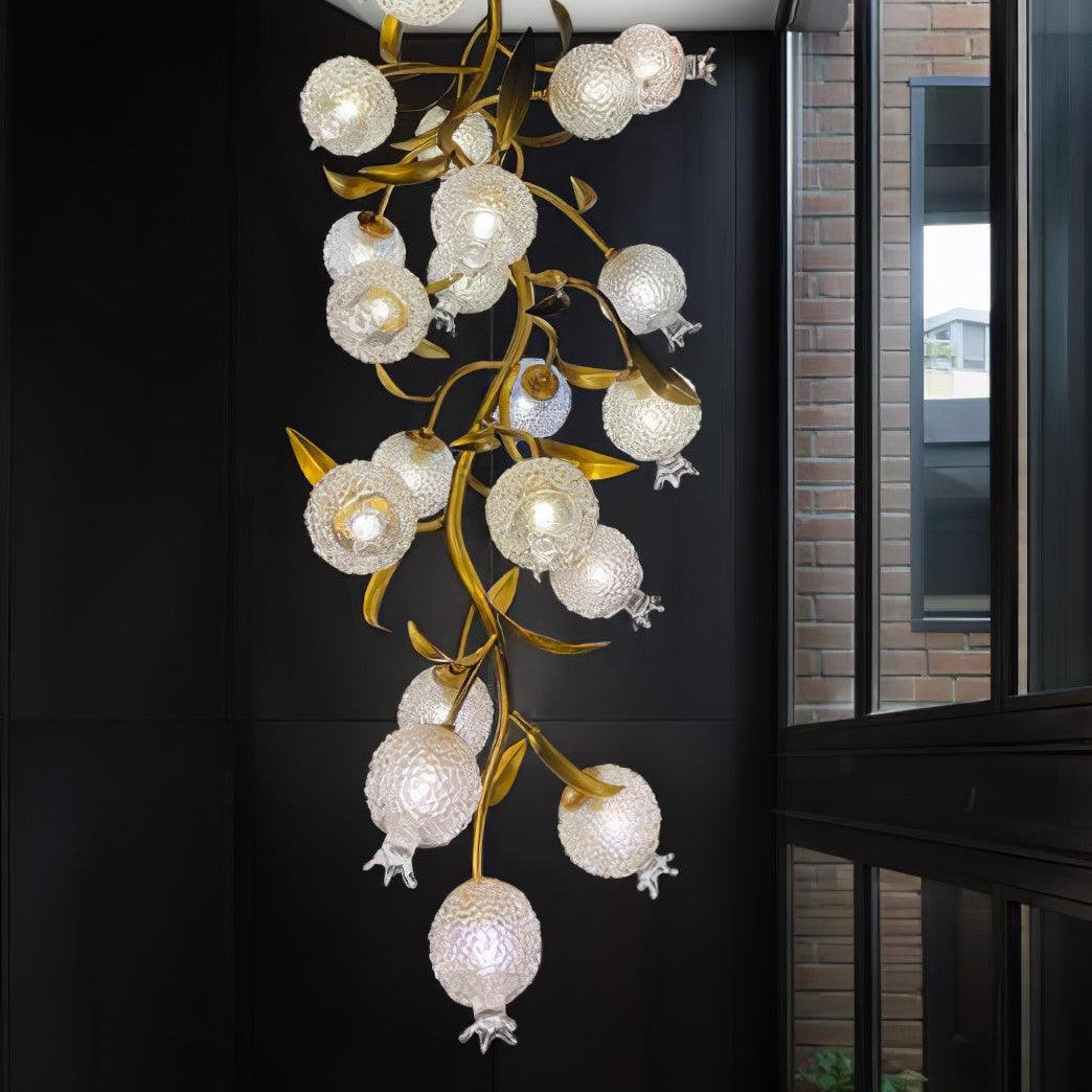 Pomegranate Brass Branch Chandelier