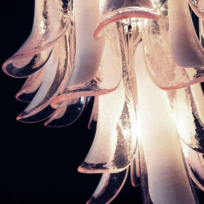 Murano Chandelier – 26 petals – Pink
