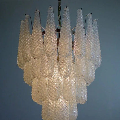 Murano Chandelier – Drop – 52 glasses – Transparent