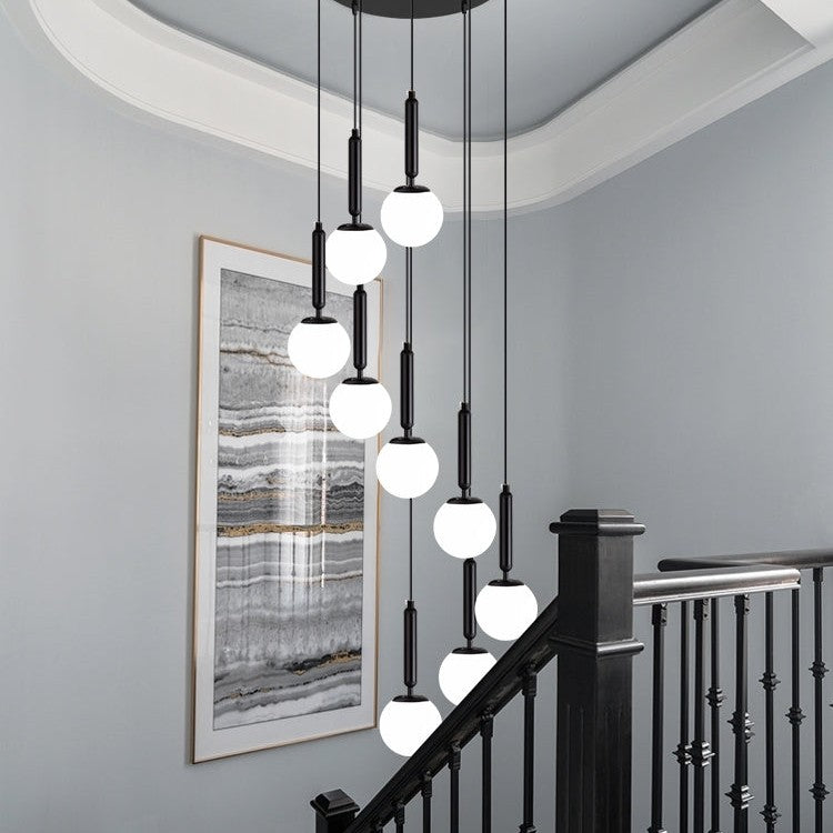 Extra Large Nordic Minimalist Long Pendant Light for Spiral Staircase/High-ceiling Room