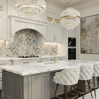 Light Luxury Modern Round Multi-tiered Crystal Chandelier