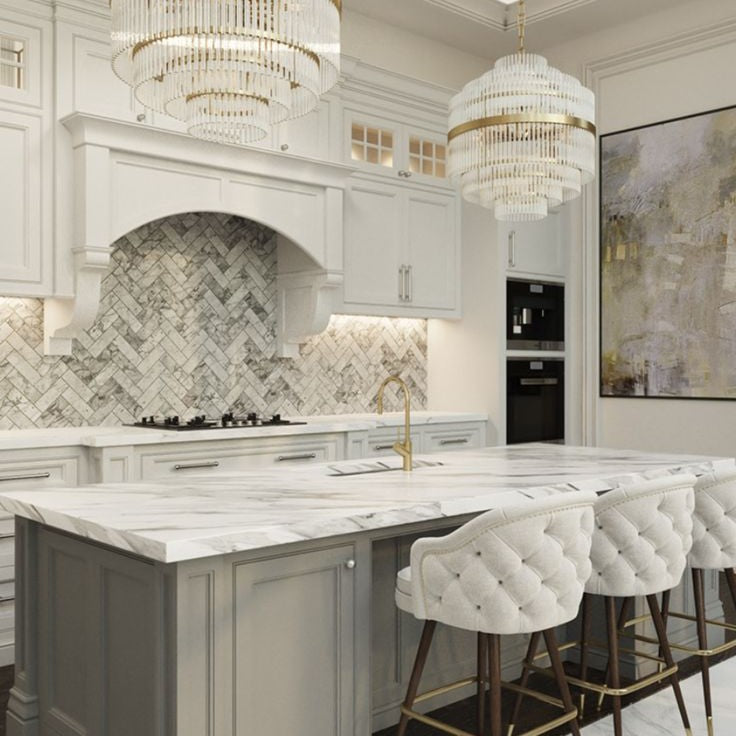 Light Luxury Modern Round Multi-tiered Crystal Chandelier