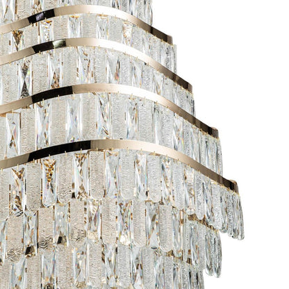 New Luxury Wavy Multi-tiered Crystal Chandelier for Living Room