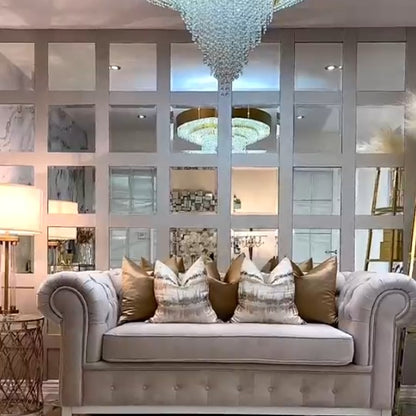 Decorative Gold Round Crystal Living Room Chandelier Light Oval Pendant Lamp For Dining Room Kitchen Table