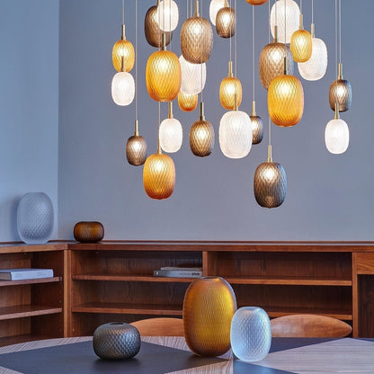 Galaxy Chromatic Gem Drop Spiral  Chandelier