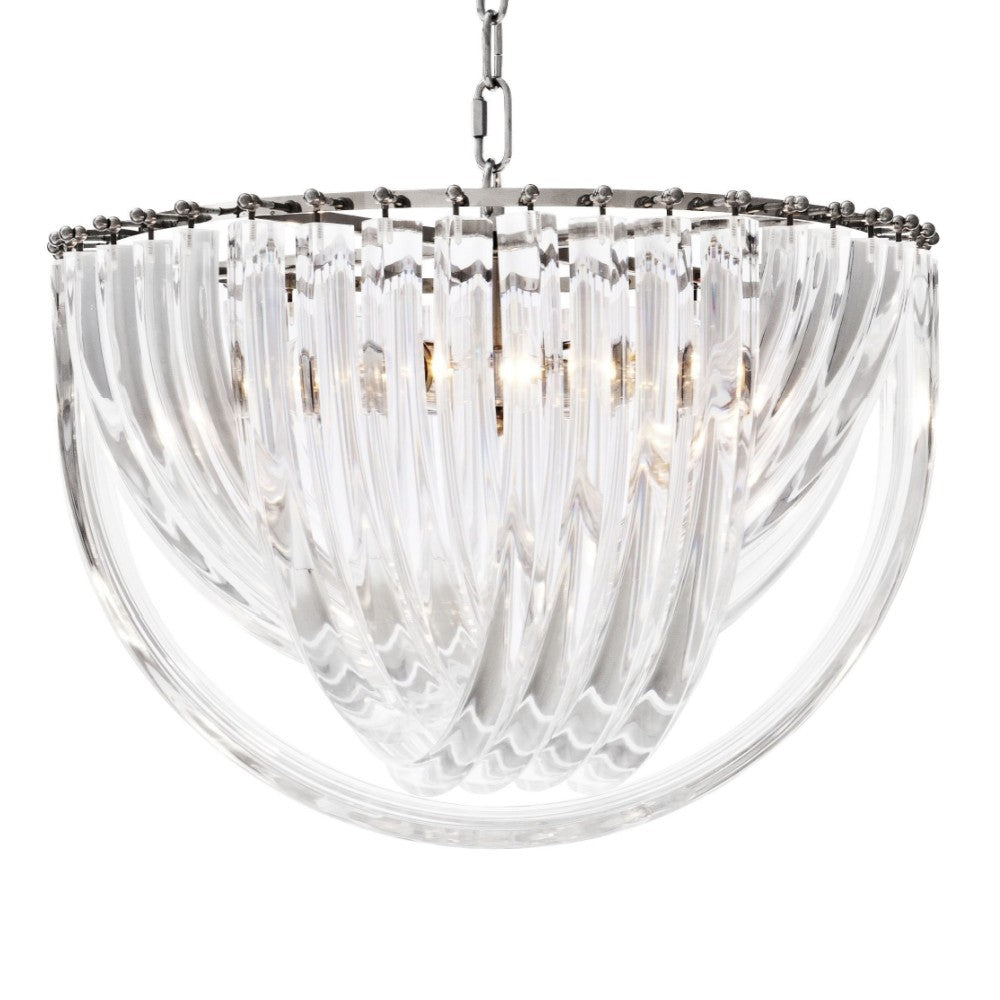 Frostina Lucite Loop Chandelier