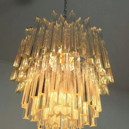 Murano Chandelier – Arianna -107 prisms – Transparent
