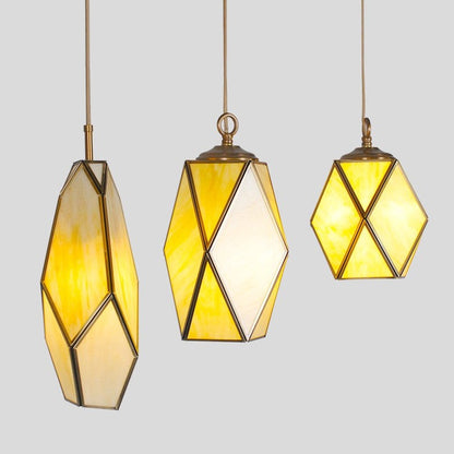 Deniselamp® Gold Art Deco Diamond Pendant Lamp & Chandelier