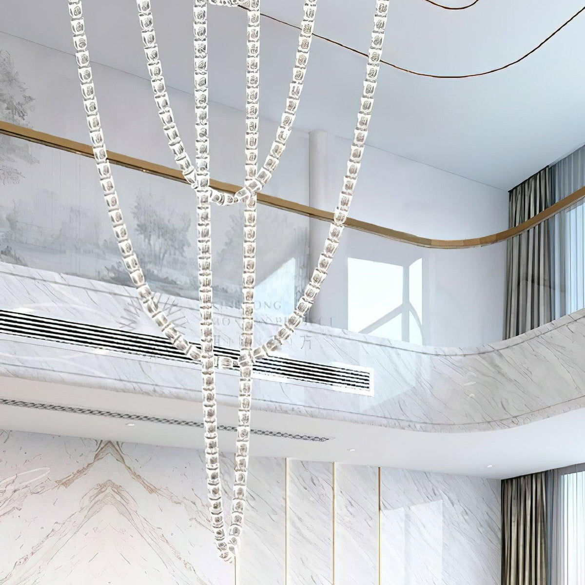 Gabriel Cascade K9 Crystal Chandelier