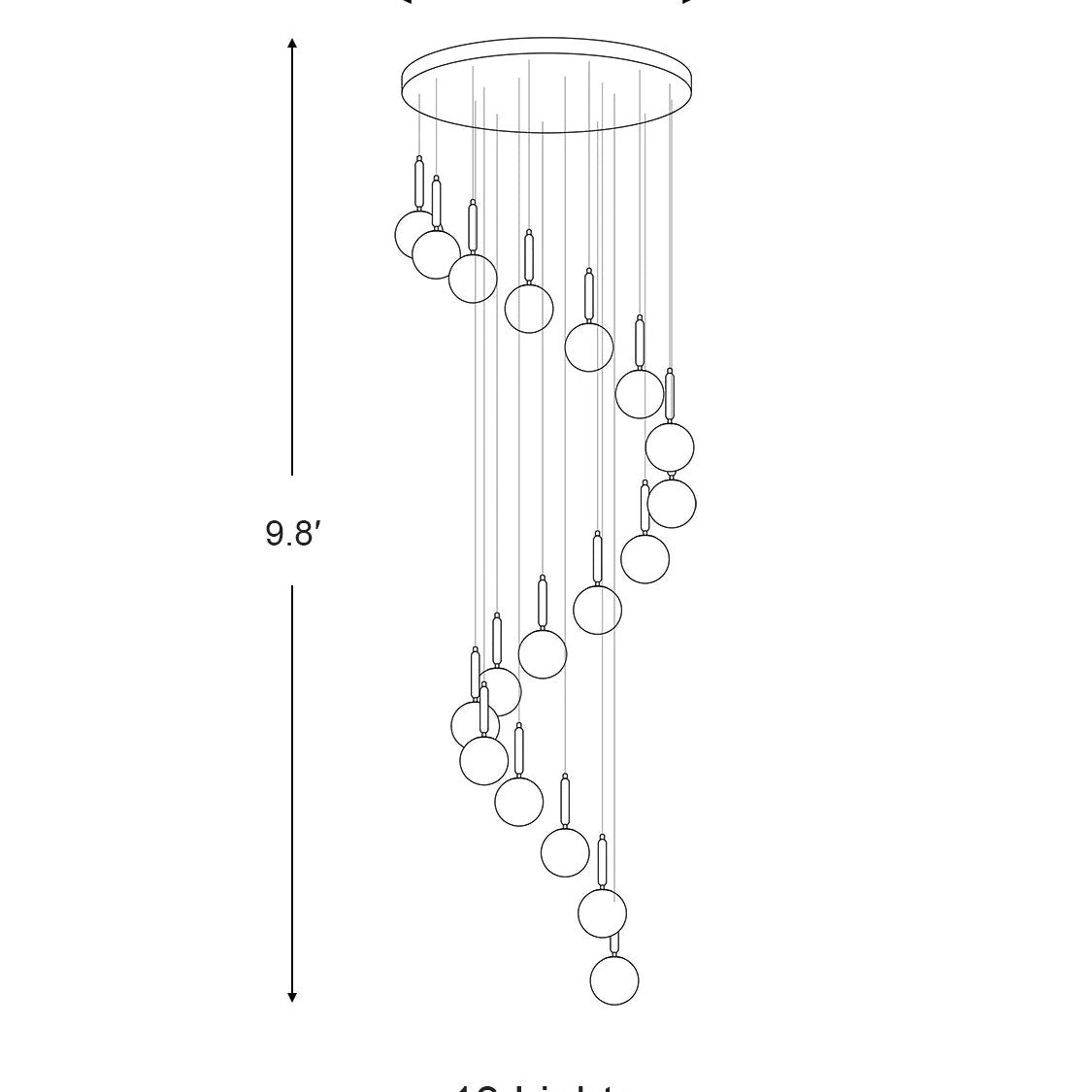 Extra Large Nordic Minimalist Long Pendant Light for Spiral Staircase/High-ceiling Room