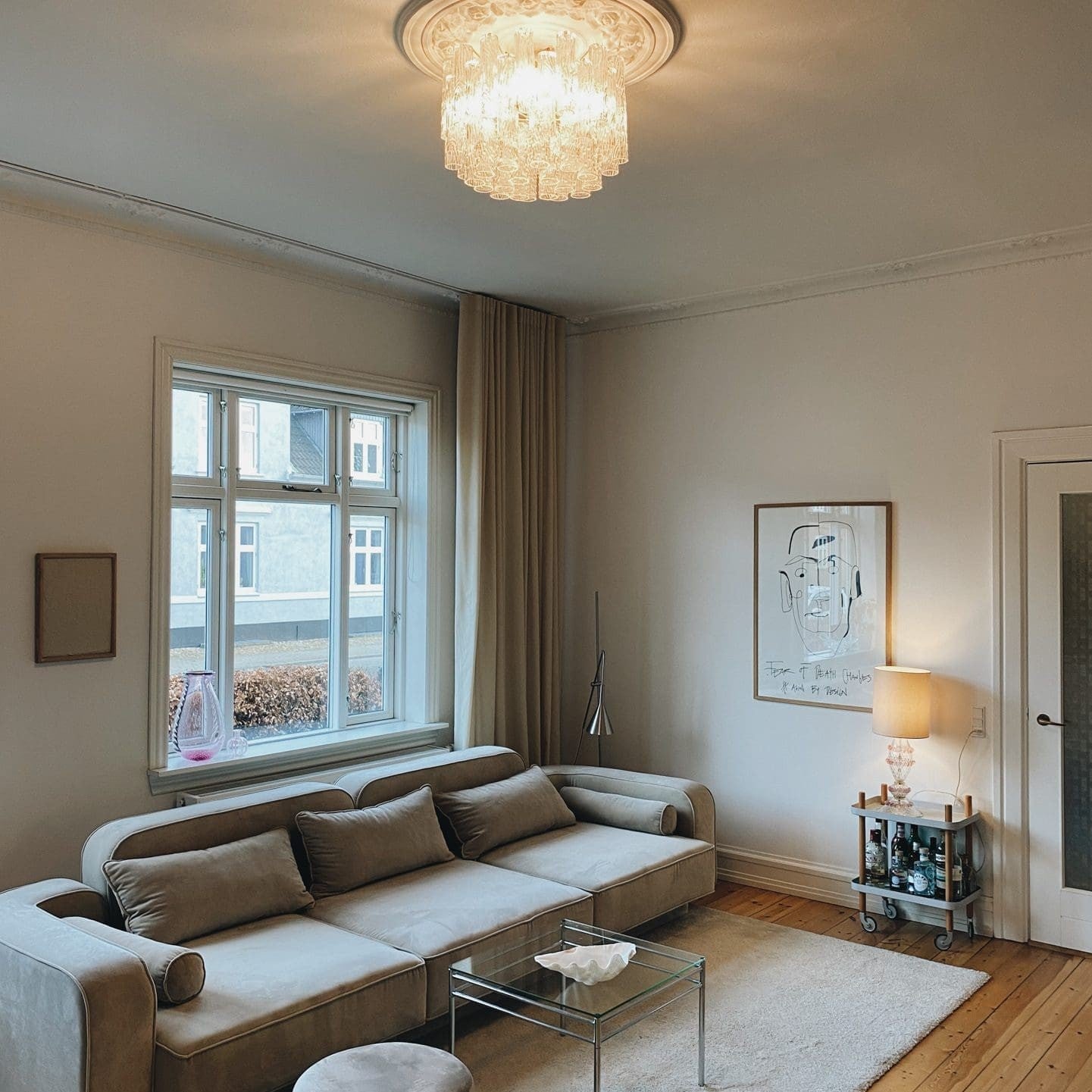 Vintage – Murano chandelier for Venini – 1970 – Transparent