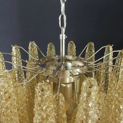 Murano Chandelier – Drop – 41 glasses – Amber