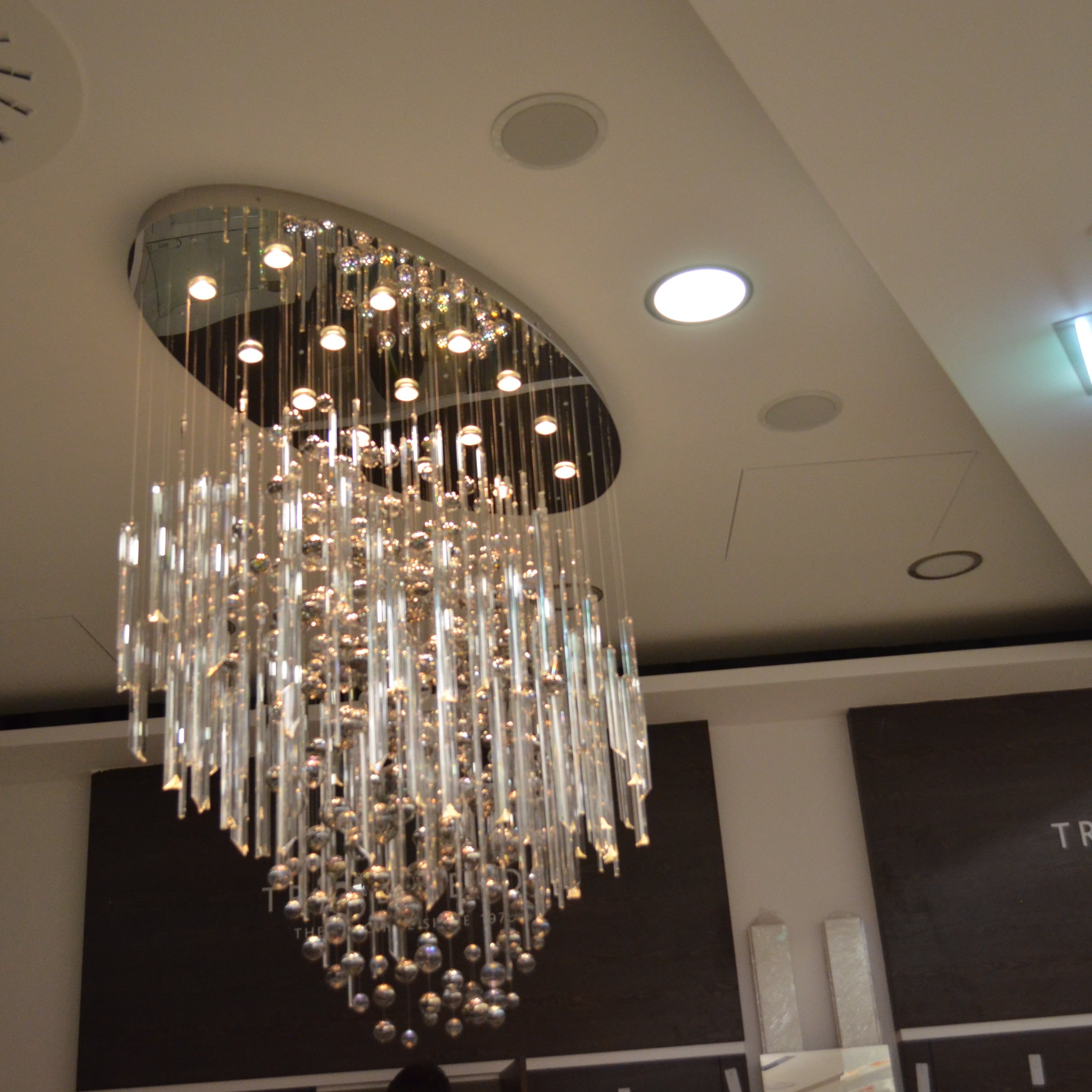 59'' Oval Chandelier for Dining Room Big Modern Glass Bubble Chandelier