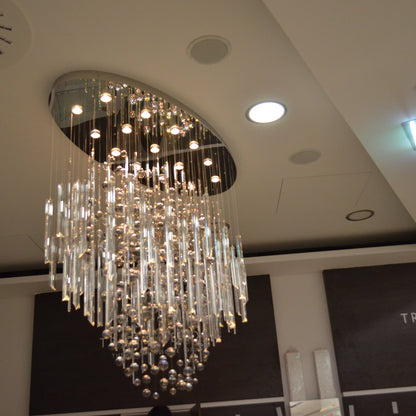 59'' Oval Chandelier for Dining Room Big Modern Glass Bubble Chandelier
