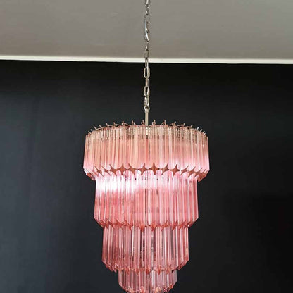 Murano Chandelier – 112 prisms – Pink