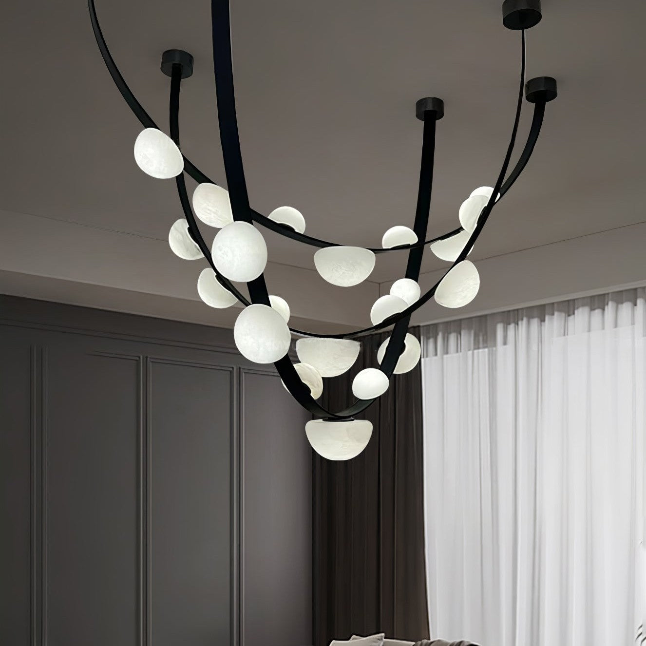 Dew Drops Alabaster Chandelier