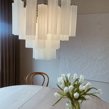Murano Chandelier – 36 tubes – Matte white