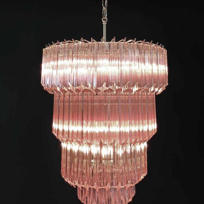 Murano Chandelier – 112 prisms – Pink