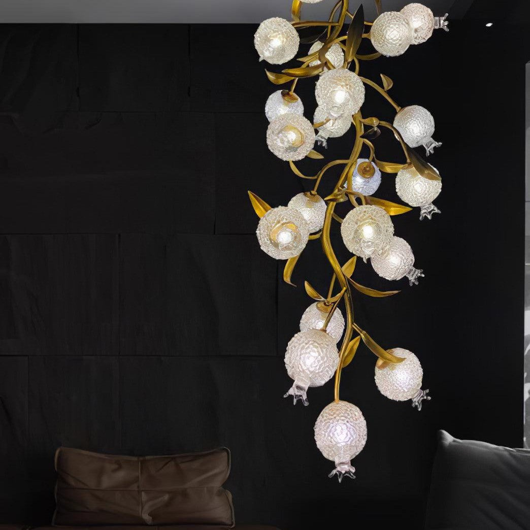 Pomegranate Brass Branch Chandelier