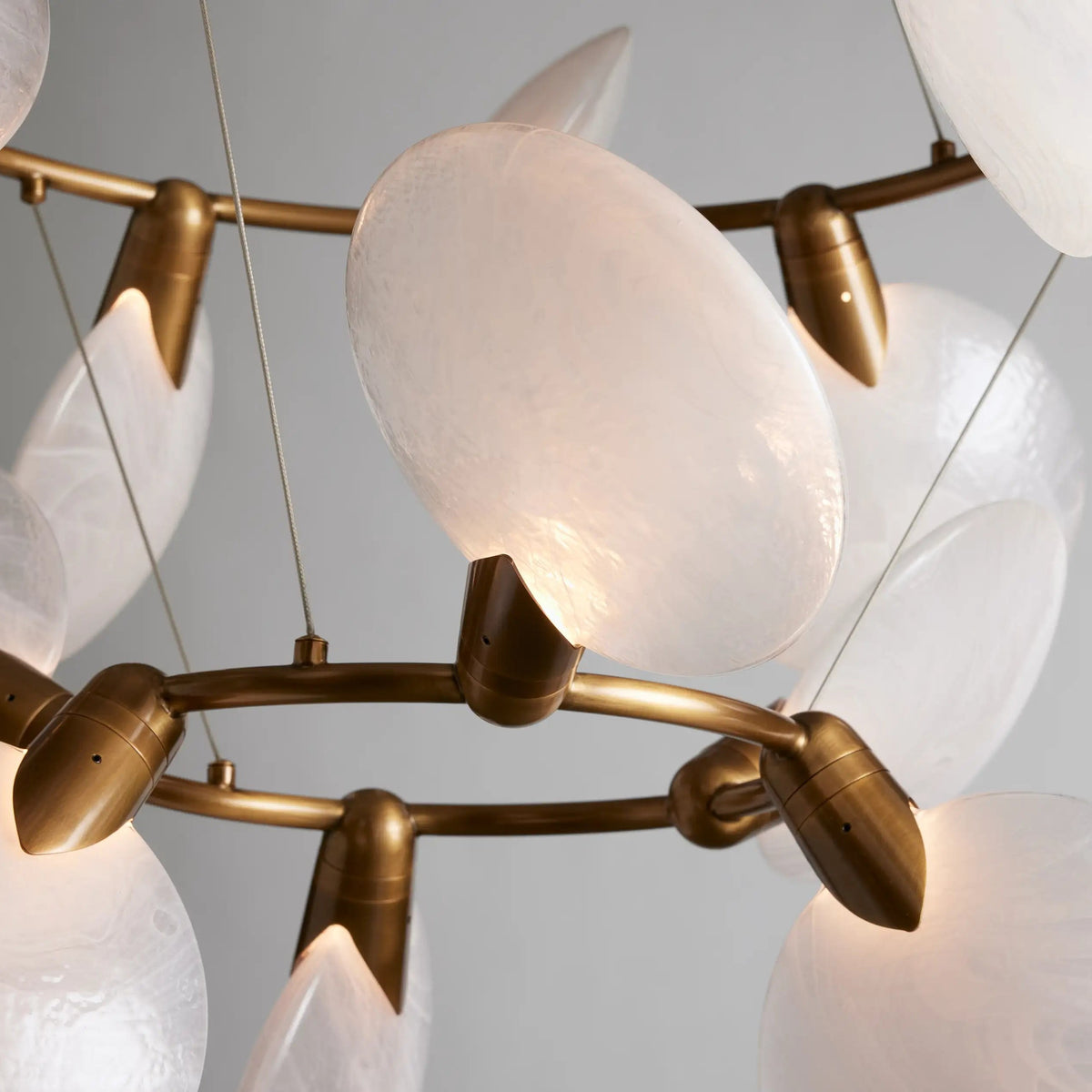 2-Tier Round Glass Chandelier
