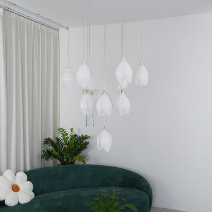 Galaxy Celeste Flora Crystal Spiral Chandelier