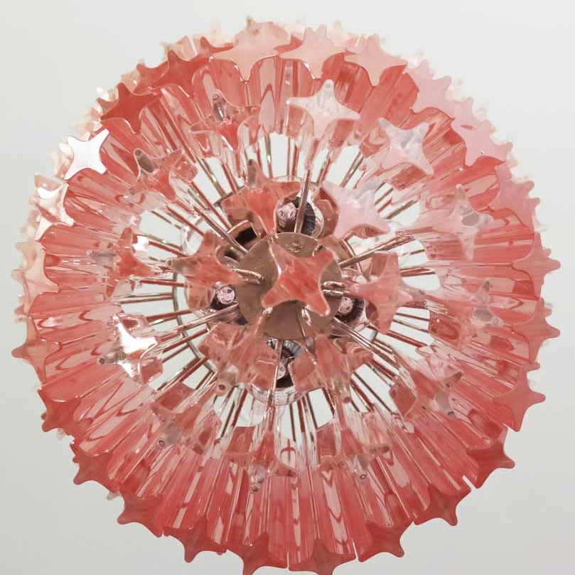 Murano Chandelier – 112 prisms – Pink