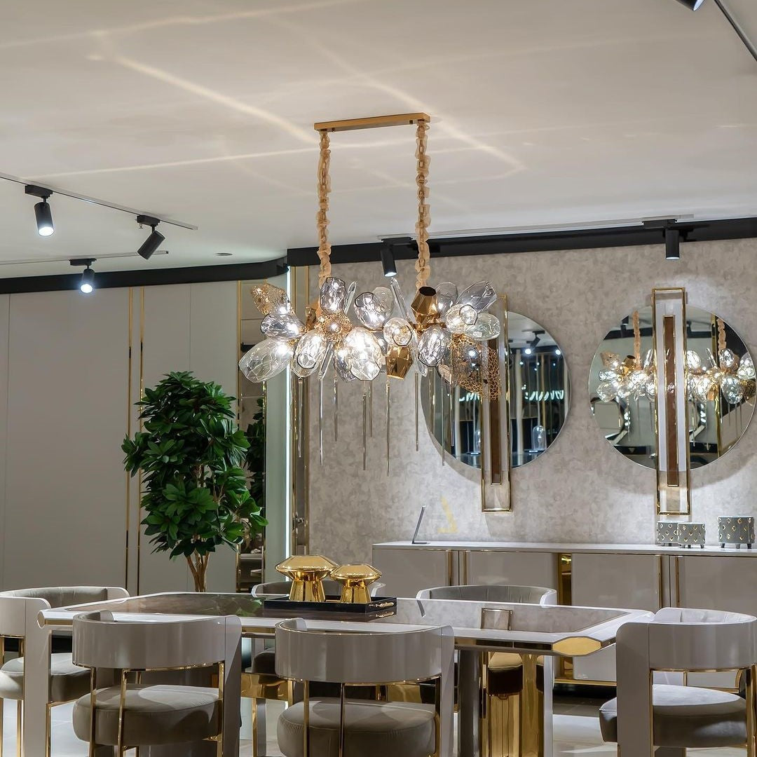 Modern Wine Glass Shape Chandelier Italian Light Luxury Light Fixture for Dining Room/Living Room