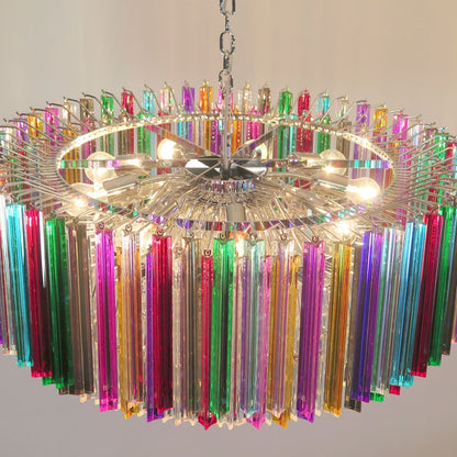 Murano Chandelier – Triedri Round – 391 prisms – Multi