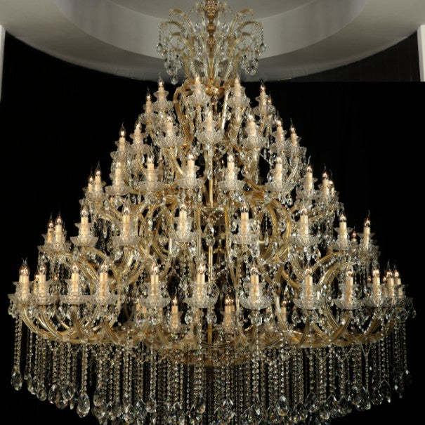 Extra Large Multi-tiered Candle Light  Crystal Chandelier for Hotel/Restaurant