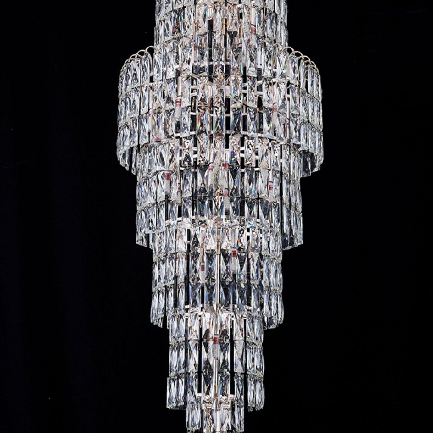 Long Crystal Staircase Chandelier Large Foyer Living Room Entryway Ceiling Light Fixture