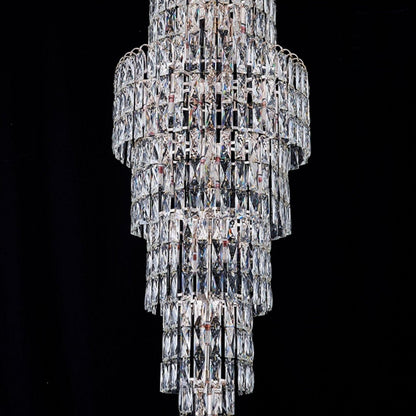 Long Crystal Staircase Chandelier Large Foyer Living Room Entryway Ceiling Light Fixture