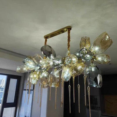 Modern Wine Glass Shape Chandelier Italian Light Luxury Light Fixture for Dining Room/Living Room