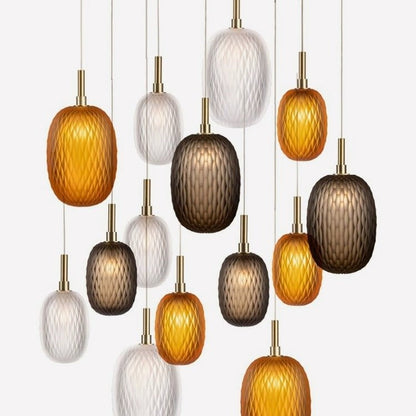 Galaxy Chromatic Gem Drop Spiral  Chandelier