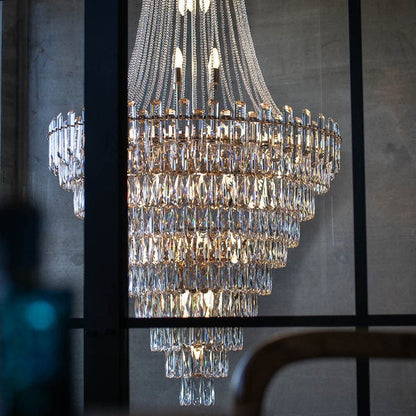 Luxury Modern Multi-tiered Crystal Chandelier for Staircase/Foyer