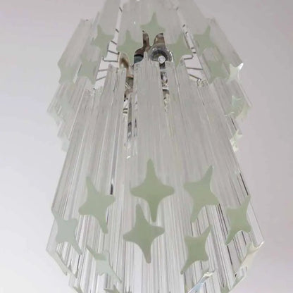 Murano Chandelier – Quadriedri – 46 prisms – Transparent