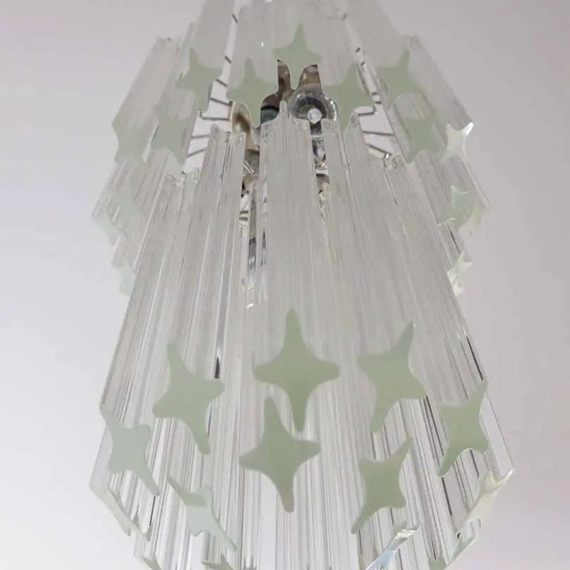 Murano Chandelier – Quadriedri – 46 prisms – Transparent