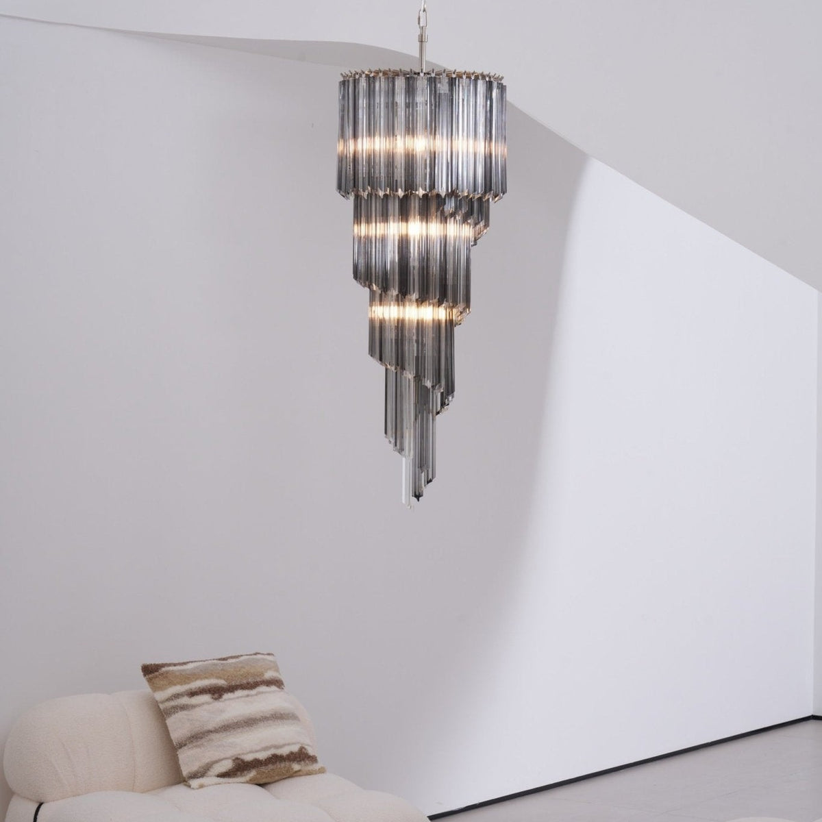 Lucente Noir Spiral Chandelier