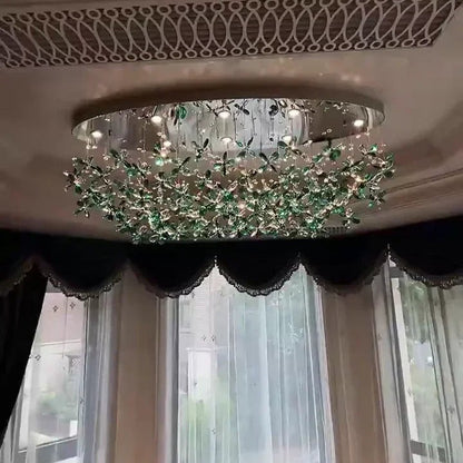 Luxury Crystal Flower Chandelier For Dining Room/Living Room