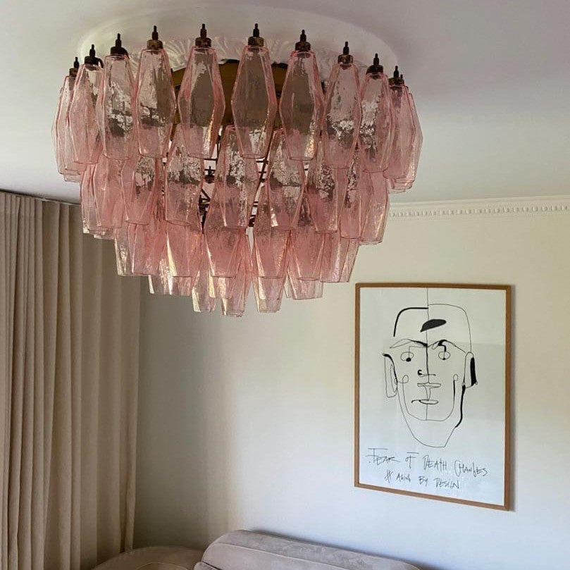 Murano Chandelier – Poliedri – 84 glasses