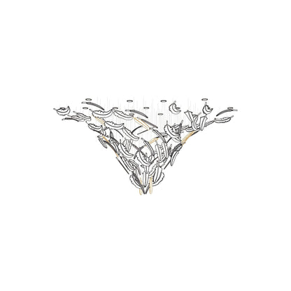 Glass Feathers Chandelier