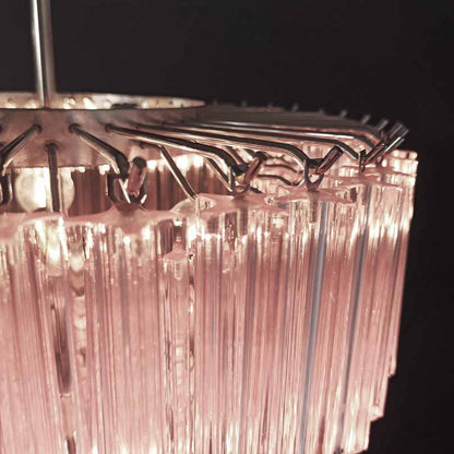 Murano Chandelier – 112 prisms – Pink