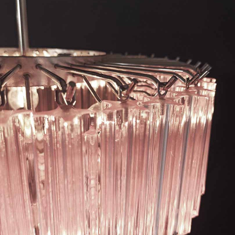 Murano Chandelier – 112 prisms – Pink