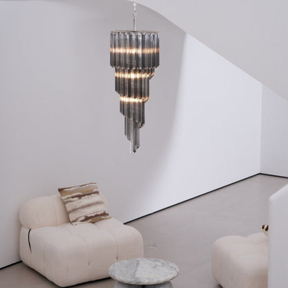 Lucente Noir Spiral Chandelier