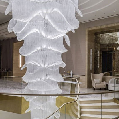Luxury Palm Tree Glass Rods Chandelier for Hotel/Restaurant/Villa/Staircase