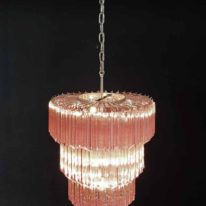 Murano Chandelier – 112 prisms – Pink