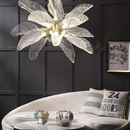Creative Bionic Resin Leaves Chandelier for Living Room/Dining Room/Staircase