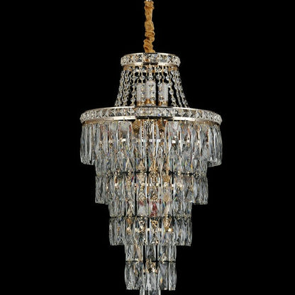 Magnificent Extra Large Foyer Hall Chandelier Tiered Crystal Ceiling Lighting Fixture For Living Room Decor